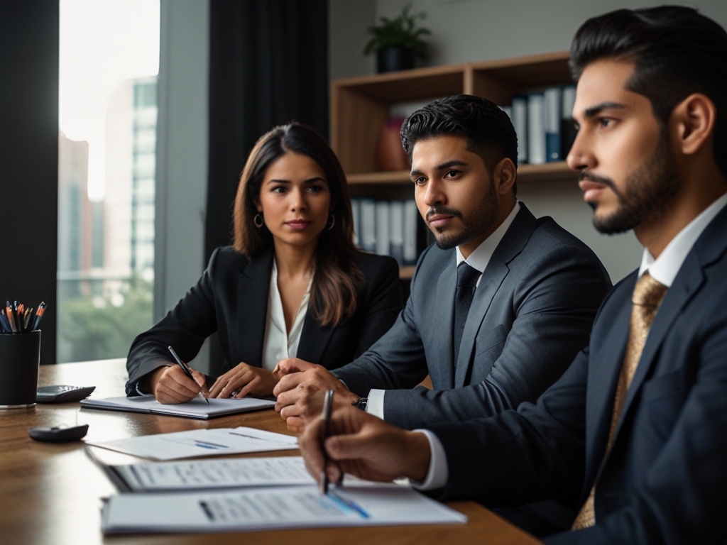 Equipo de profesionales en reunión estratégica