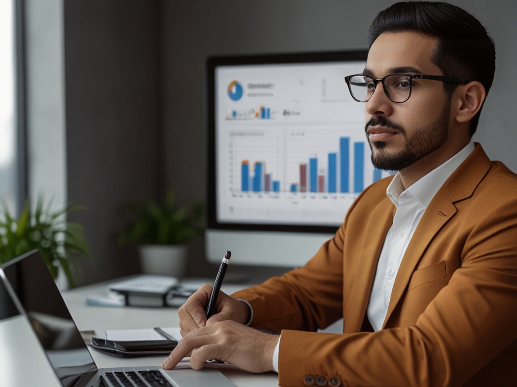 Consultor analizando perfil de empresa